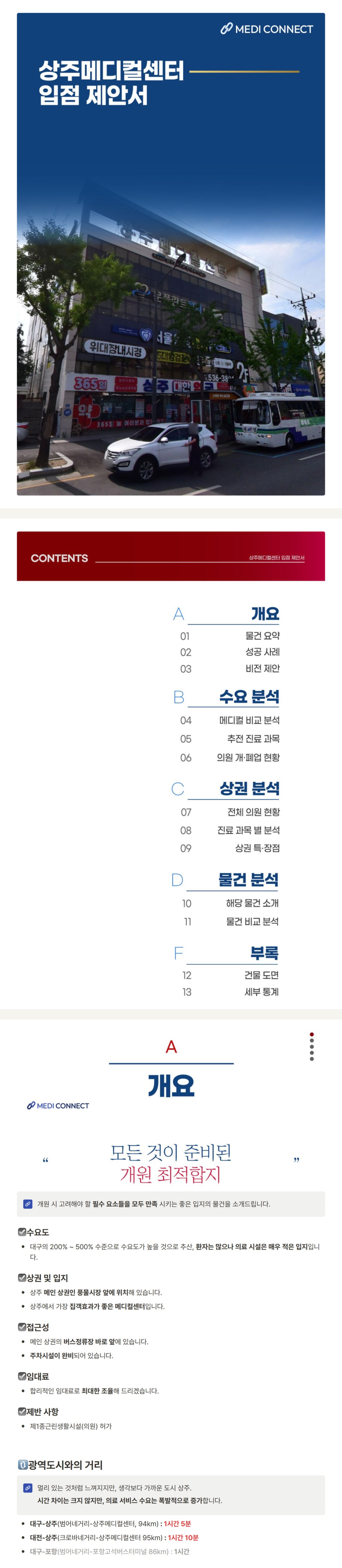 상주메디컬센터 입점 제안서 원문 자료 1